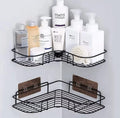 No-Drill Corner Shower Shelf – Adhesive Wall-Mounted Bathroom Organizer