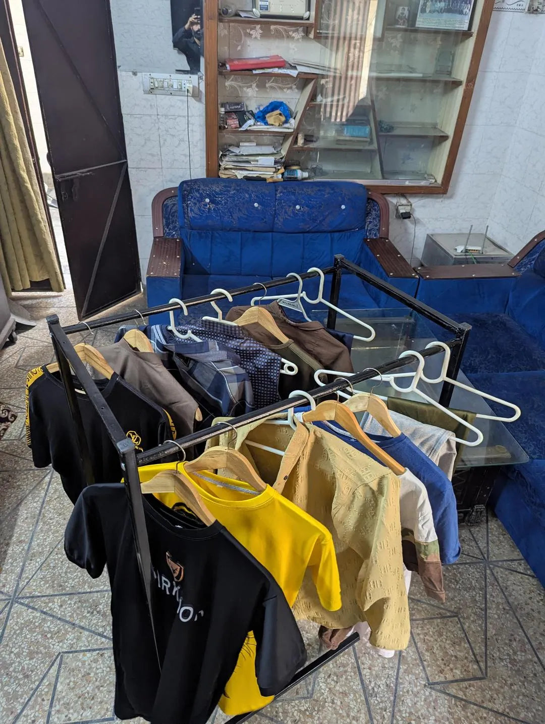 Multipurpose Steel Clothing Rack – Heavy Duty Garment Organizer
