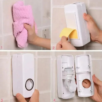 Wall-Mounted Automatic Toothpaste Dispenser with Toothbrush Holder