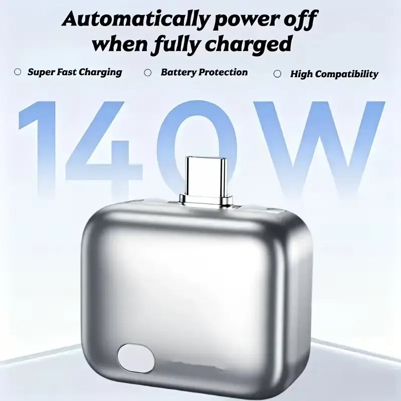140W Mini Power Bank – USB-C Super Fast Charging