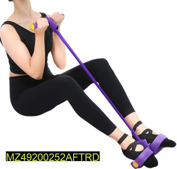 4-Tube Pedal Resistance Band Exerciser