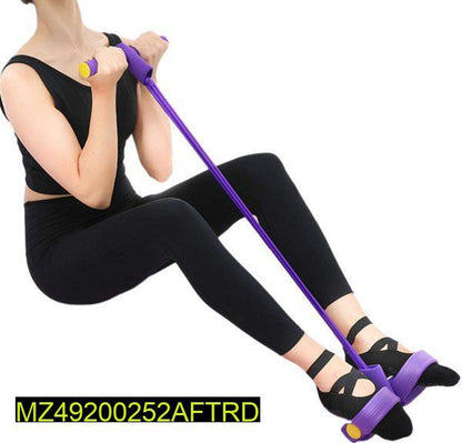 4-Tube Pedal Resistance Band Exerciser