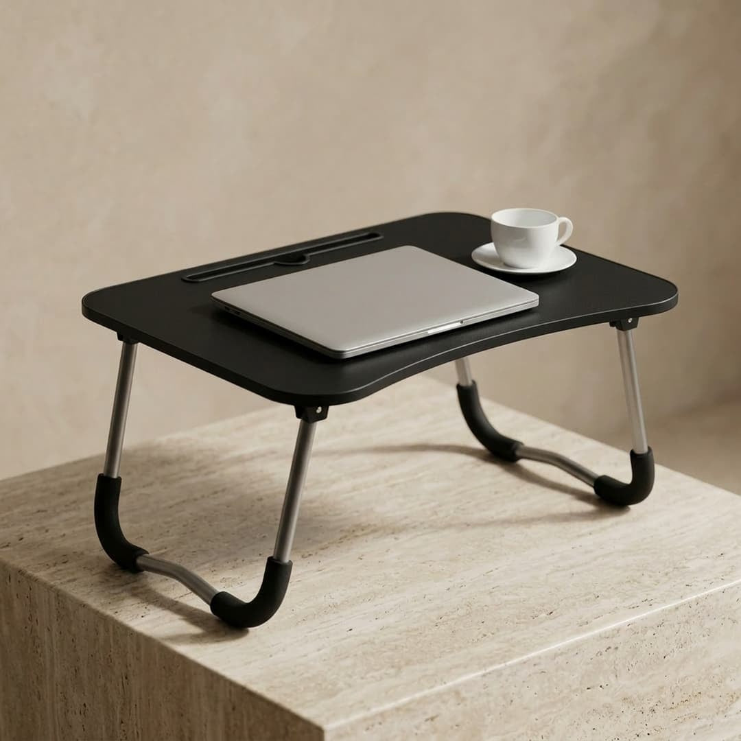 Foldable Laptop Bed Table with Cup Holder
